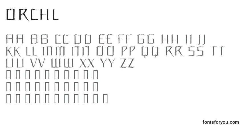 Police Orchl - Alphabet, Chiffres, Caractères Spéciaux