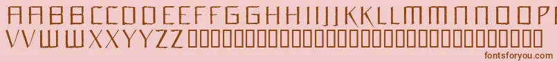Orchl Font – Brown Fonts on Pink Background