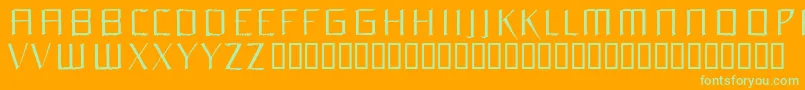 Orchl Font – Green Fonts on Orange Background