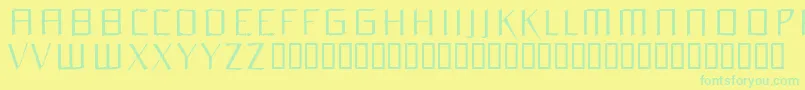 Police Orchl – polices vertes sur fond jaune