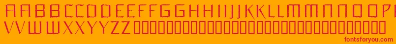 Orchl Font – Red Fonts on Orange Background