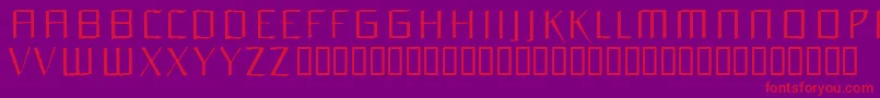 Orchl-Schriftart – Rote Schriften auf violettem Hintergrund