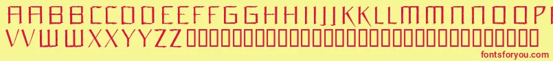 Orchl Font – Red Fonts on Yellow Background
