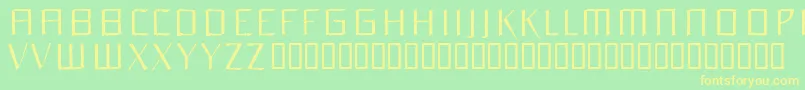Orchl Font – Yellow Fonts on Green Background