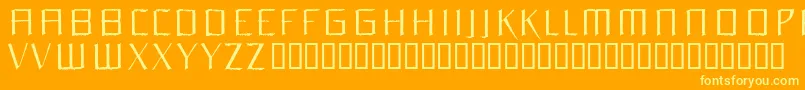 Fonte Orchl – fontes amarelas em um fundo laranja