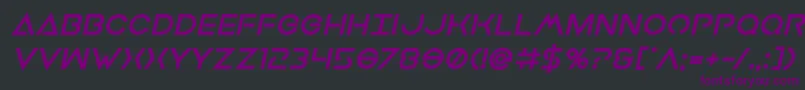 Earthorbiterxtraboldital Font – Purple Fonts on Black Background
