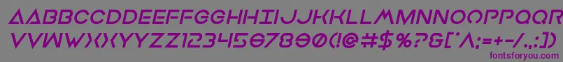 Earthorbiterxtraboldital Font – Purple Fonts on Gray Background