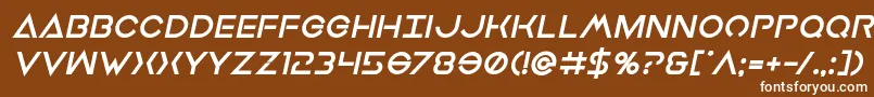 Earthorbiterxtraboldital Font – White Fonts on Brown Background