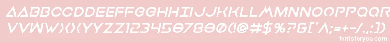 Earthorbiterxtraboldital Font – White Fonts on Pink Background