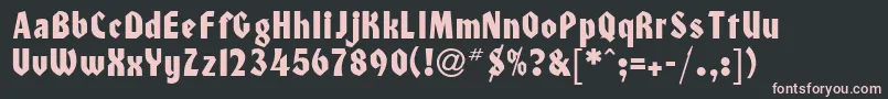 HondaitcNormal Font – Pink Fonts on Black Background