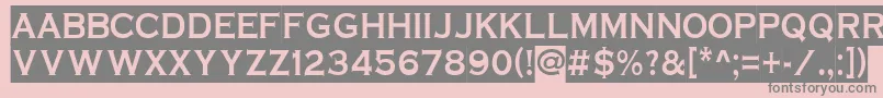 ACoppergothsl Font – Gray Fonts on Pink Background