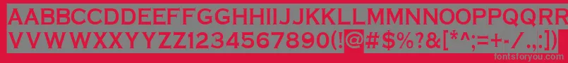 ACoppergothsl Font – Gray Fonts on Red Background