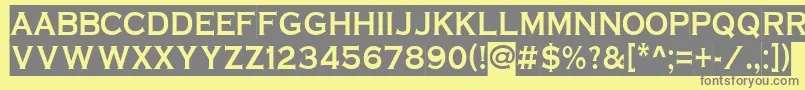ACoppergothsl Font – Gray Fonts on Yellow Background