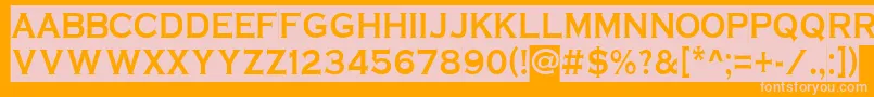 ACoppergothsl Font – Pink Fonts on Orange Background