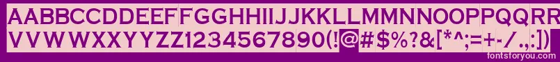 ACoppergothsl Font – Pink Fonts on Purple Background