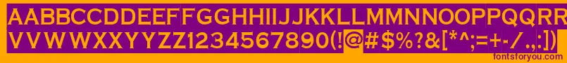 ACoppergothsl Font – Purple Fonts on Orange Background