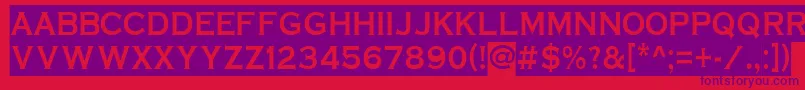 ACoppergothsl Font – Purple Fonts on Red Background
