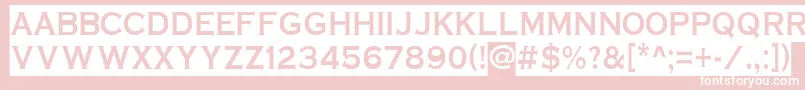 ACoppergothsl Font – White Fonts on Pink Background