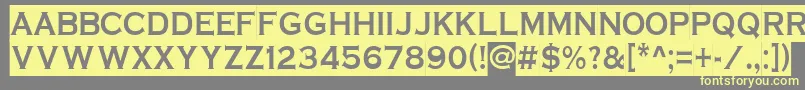 ACoppergothsl Font – Yellow Fonts on Gray Background