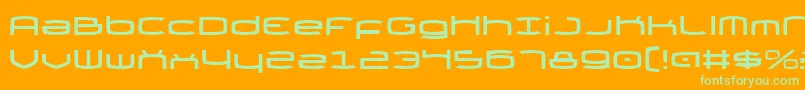 フォントThunderv2 – オレンジの背景に緑のフォント