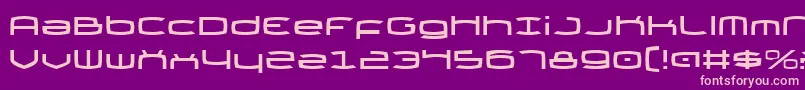 Thunderv2-Schriftart – Rosa Schriften auf violettem Hintergrund