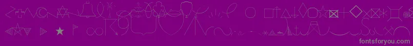 EsriIglFont16 Font – Gray Fonts on Purple Background