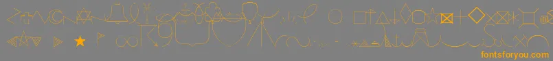 EsriIglFont16 Font – Orange Fonts on Gray Background