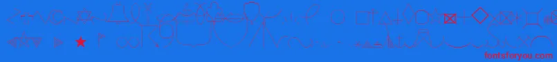 EsriIglFont16 Font – Red Fonts on Blue Background