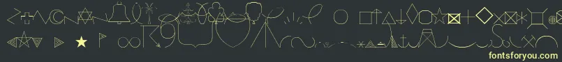 EsriIglFont16 Font – Yellow Fonts on Black Background