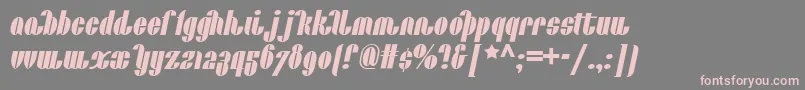 Catalunya Font – Pink Fonts on Gray Background