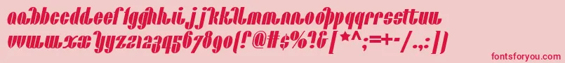 Catalunya Font – Red Fonts on Pink Background