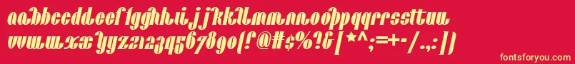 Catalunya Font – Yellow Fonts on Red Background