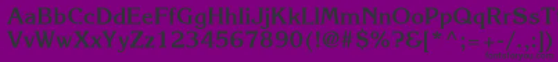 ItcKorinnaLtBold-Schriftart – Schwarze Schriften auf violettem Hintergrund