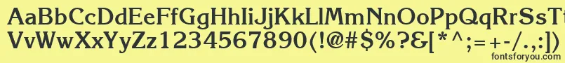 ItcKorinnaLtBold Font – Black Fonts on Yellow Background