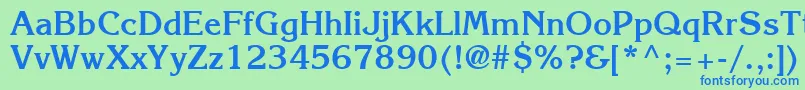 ItcKorinnaLtBold Font – Blue Fonts on Green Background