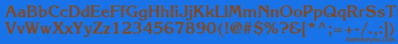 ItcKorinnaLtBold Font – Brown Fonts on Blue Background