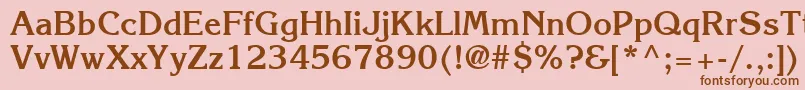 ItcKorinnaLtBold Font – Brown Fonts on Pink Background