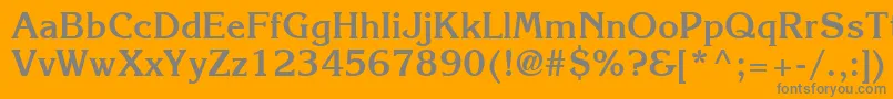 フォントItcKorinnaLtBold – オレンジの背景に灰色の文字