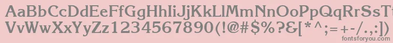 ItcKorinnaLtBold Font – Gray Fonts on Pink Background