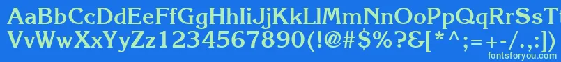 ItcKorinnaLtBold Font – Green Fonts on Blue Background