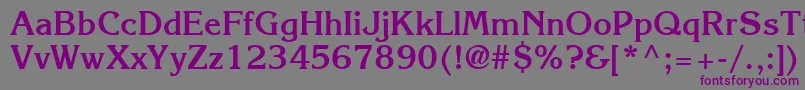 ItcKorinnaLtBold Font – Purple Fonts on Gray Background
