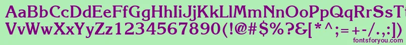 ItcKorinnaLtBold Font – Purple Fonts on Green Background