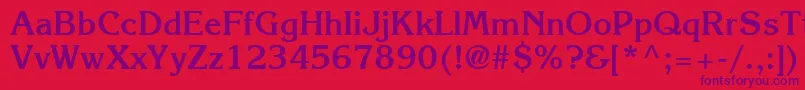 ItcKorinnaLtBold Font – Purple Fonts on Red Background