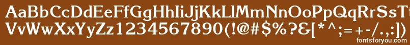 フォントItcKorinnaLtBold – 茶色の背景に白い文字