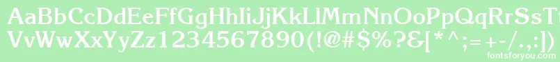 ItcKorinnaLtBold Font – White Fonts on Green Background