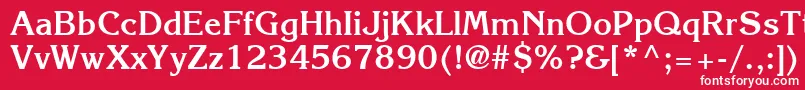 ItcKorinnaLtBold Font – White Fonts on Red Background