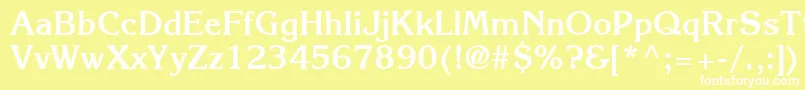 ItcKorinnaLtBold Font – White Fonts on Yellow Background