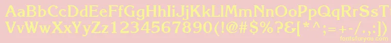 ItcKorinnaLtBold Font – Yellow Fonts on Pink Background