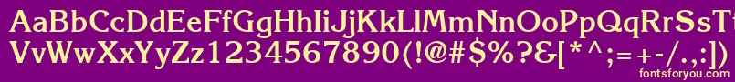 ItcKorinnaLtBold Font – Yellow Fonts on Purple Background