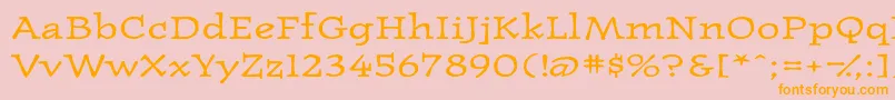 Westernpressexpandedssk Font – Orange Fonts on Pink Background